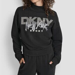DKNY Graffiti Rhinestone Logo Sweatshirt